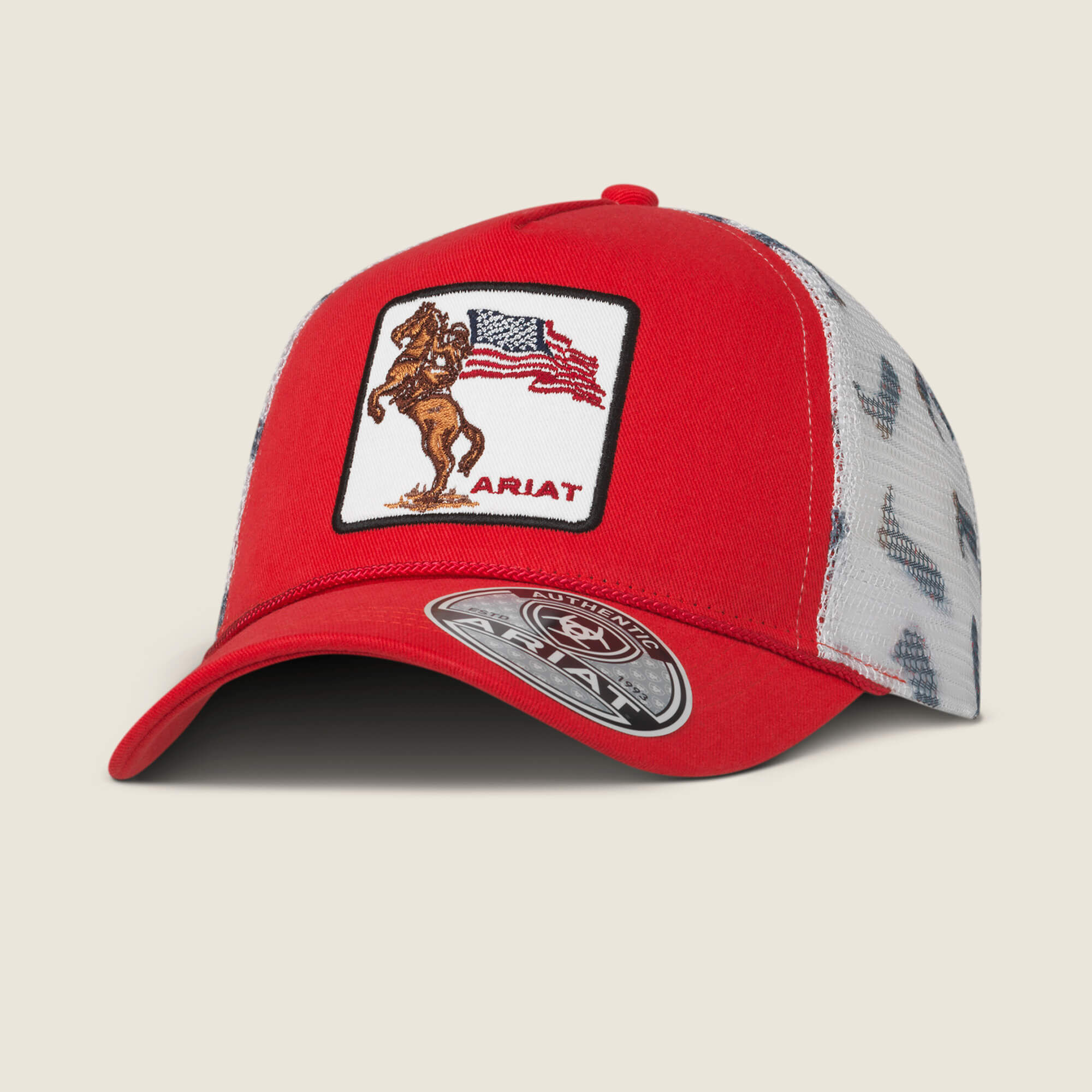 Horse with Flag Patch Cap